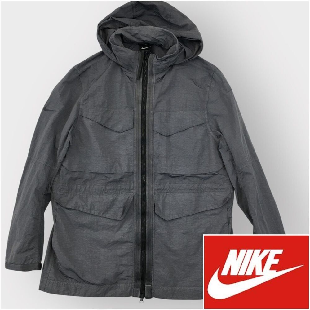 Nike Sportswear Mens Size L‎ Tech Pack Military Jacket Coat Gray BV4430-021